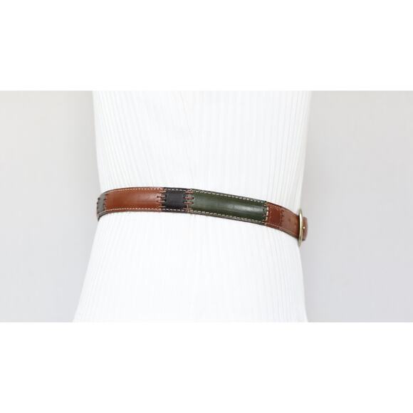 Fossil Turkey Womens Leather Belt Small Waist Multicolor Patchwork Pattern - Picture 4 of 11